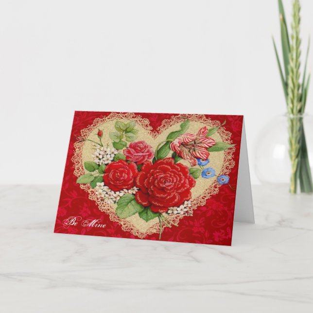 Cartão De Festividades Seja meu para o dia dos namorados (Frente)