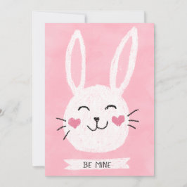 Cartão De Festividades Seja Minha Cute Rabbit Hearts Dia dos Namorados