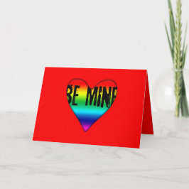 Cartão De Festividades Seja minha Gay Rainbow Namorados Saudação do Amor