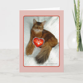 Cartão De Festividades Seja minha placa de Gatinho do Namorados