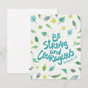 Cartão De Festividades Sejam cartões-postais religiosos fortes e corajoso
