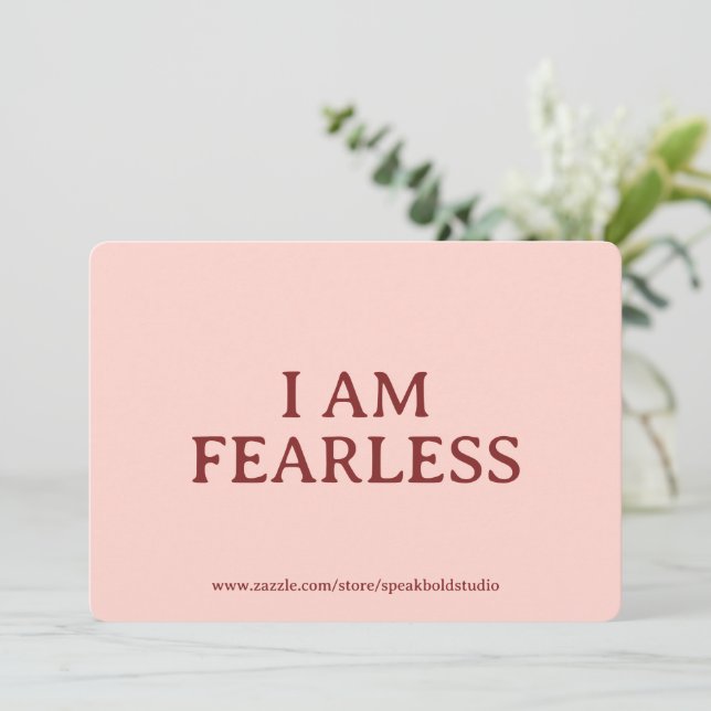 Cartão De Festividades Self-Love Card, Inspirational & Fearless Card (Em pé/Frente)