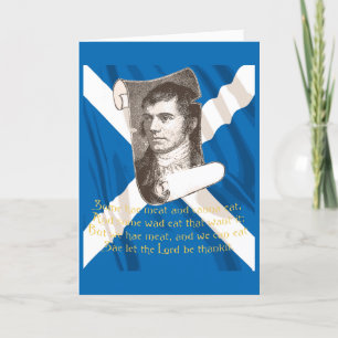 Cartão De Festividades Selkirk Grace Burns Night Citação E Saltire
