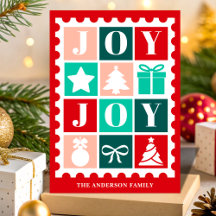 Selo de Natal Retro Joy