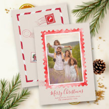Selo Vintage Natal Família Vermelha Neutra
