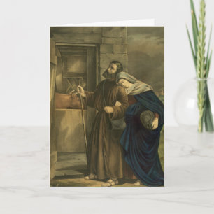 Cartão De Festividades Sem espaço na Inn, uma placa de Natal vintage