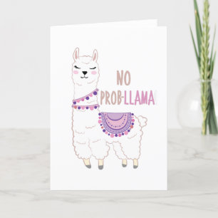Cartão De Festividades Sem Problemas Llama Funny