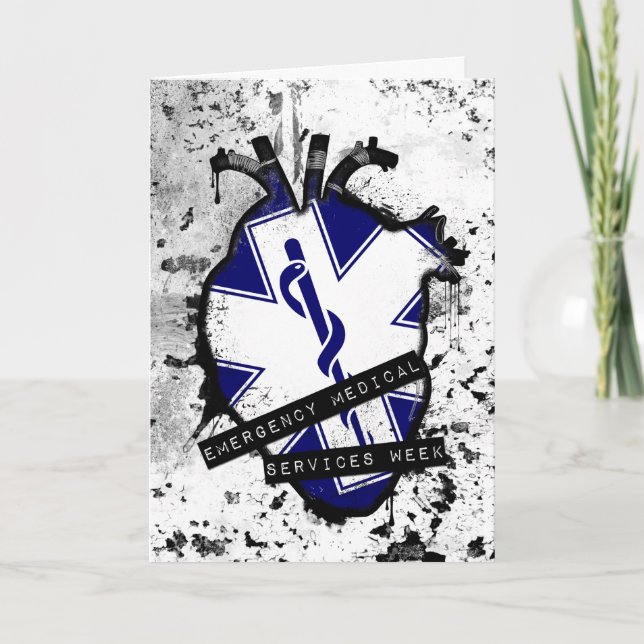 Cartão De Festividades semana dos serviços médicos da emergência (Frente)