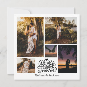 Cartão De Festividades Sempre E Para Sempre 5 Fotos Colagem Dia dos Namor