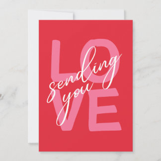 Cartão De Festividades Sending You Love Bold Modern Typography Valentine