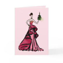 Senhora Elegante em Vermelho