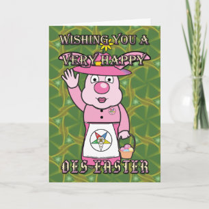 Cartão De Festividades Senhora OES Coelho de Páscoa