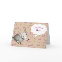 Sentado Bonito/Osso Para Todos/Cartão Personalizáv