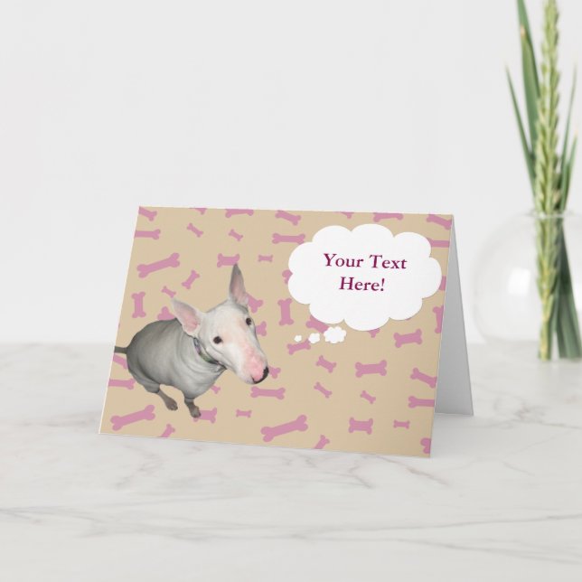 Cartão De Festividades Sentado Bonito/Osso Para Todos/Cartão Personalizáv (Frente)