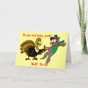 Cartão De Festividades Sente-se sortudo, punk?