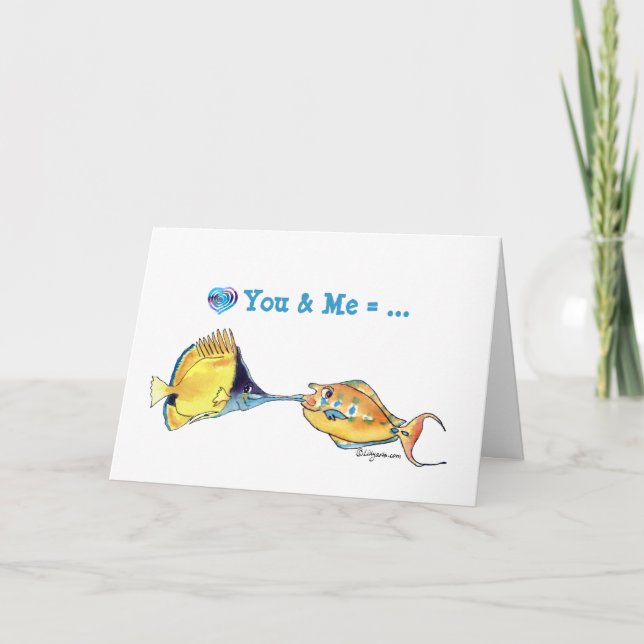 Cartão De Festividades Sentimento de placa de Dia de os namorados FrenSEA (Frente)