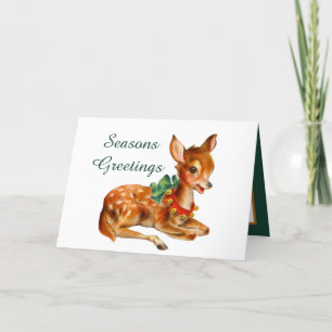 Cartão De Festividades sentimentos de adição de natais vintages