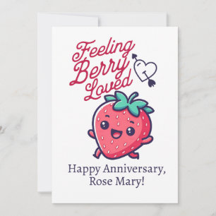 Cartão De Festividades Sentindo Berry Amado Cartaz de Aniversário de Mora