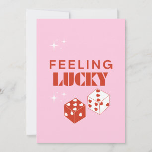 Cartão De Festividades Sentindo Sorte, Garota Sortuda, Menina Mais Sortud