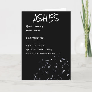 Cartão De Festividades Separação do Poema Ashes