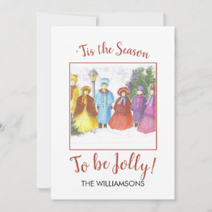 Cartão De Festividades Ser Caroleiros de Natal Jolly