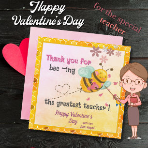 Cartão De Festividades Ser o maior Dia de os namorados rosa do professor
