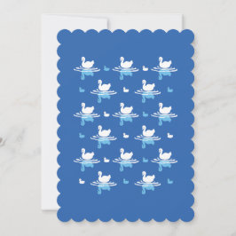 Cartão De Festividades Serene Watts - Playful Swan Lake Pattern Design H