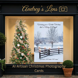 Cartão De Festividades Serene Winter Landscape Snow-draped Trees