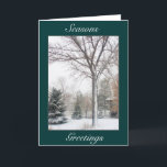 Cartão De Festividades Serenidade no blizzard<br><div class="desc">Um outro Murray recolhido imagem,  Utá durante um blizzard inesperado. Esta imagem foi tomada por Elizabeth de cristal,  um californiano nativo,  que não tivesse absolutamente nenhuma ideia o que fazer durante um blizzard. A resposta: Tome imagens.</div>