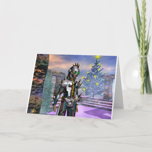 CARTÃO DE FESTIVIDADES SÉRIE DE CIBORG DO NOVO ANO CAIU DO FUTURO (Frente)