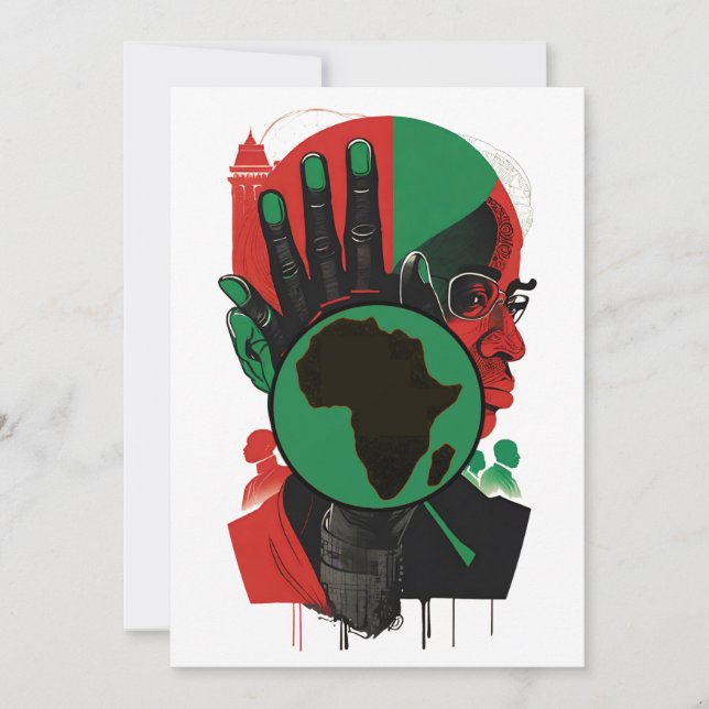 Cartão De Festividades SÉRIE DE HISTÓRIA NEGRA - O Estudioso Africano (Frente)