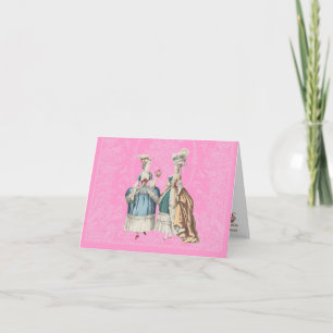 Cartão De Festividades Série do vintage de Marie Antoinette -… -