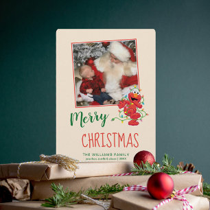 Cartão De Festividades Sesame Street   Elmo Holiday with Photo