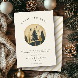 Cartão De Festividades Setor Florestal de Pinheiros Quentes do Feliz ano