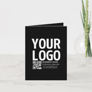 Cartão De Festividades Seu logotipo com código QR e texto editáveis
