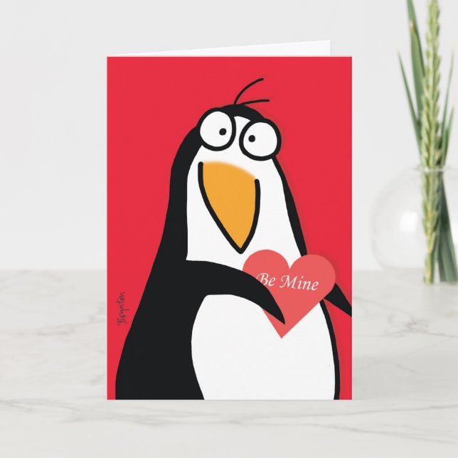 Cartão De Festividades SEUS Dias de os namorados PESSOAIS PENGUIN de Boyn (Frente)