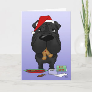 Cartão De Festividades Shar-Pei Christmas