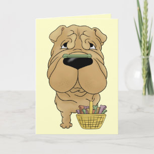 Cartão De Festividades Shar-Pei - Easter Bone Hunt, Anyone?