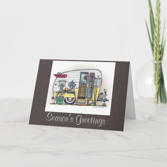 Cartão De Festividades Shasta Camper Trailer RV (Frente)