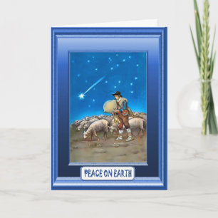 Cartão De Festividades Sheep with their shepherd