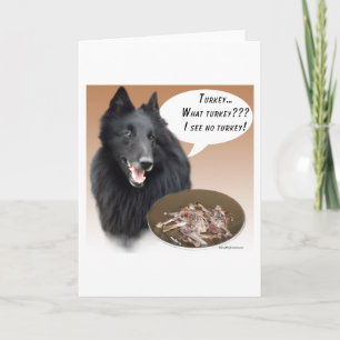 Cartão De Festividades Sheepdog Turquia belga