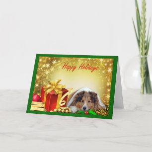Cartão De Festividades Sheltie Christmas Card Gifts