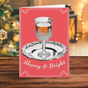 Cartão De Festividades Sherry & Bright Humor Festivo Natal Vermelho