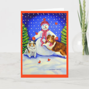 Cartão De Festividades Shetland Sheepdog Christmas Cards
