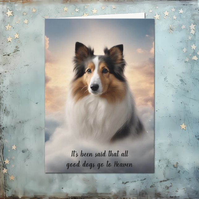 Cartão De Festividades Shetland Sheepdog Loss Heaven Sympathy Card (Criador carregado)