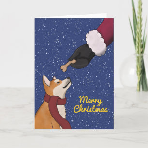 Cartão De Festividades Shiba Inu Dog Natal