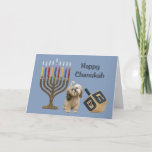 Cartão De Festividades Shih Tzu Chanukah Card Menorah Dreidel<br><div class="desc">Lembrar a família e os amigos durante a temporada de Chanukah é uma maneira maravilhosa de manter contato com as pessoas que você ama e se importa. Criei com amor e cuidado estes cartões Chanukah para cães e tenho a certeza de que qualquer pessoa que ame cães ficará encantada em...</div>