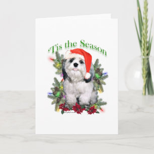 Cartão De Festividades Shih Tzu 'É a Temporada