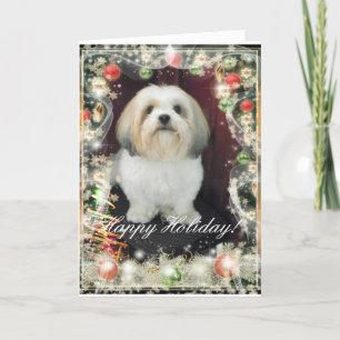 Cartão De Festividades ShihTzu Christmas Card