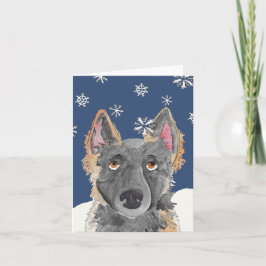 Cartão De Festividades Shiloh Shepard com neve